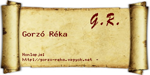 Gorzó Réka névjegykártya