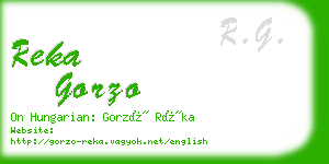 reka gorzo business card